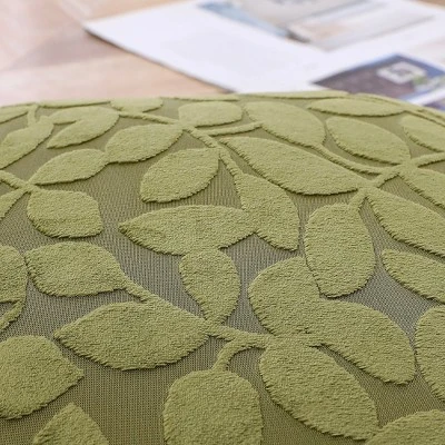 Kate Aurora Red Hook Cut Leaf Embossed Chenille Ultra Plush & Fluffy 18"x 18" Filled Accent Throw Pillow With Removable Zipper Shell/Cover 3 Kate Aurora Red Hook Cut Leaf Embossed Chenille Ultra Plush & Fluffy 18"x 18" Filled Accent Throw Pillow With Removable Zipper Shell/Cover - Image 3