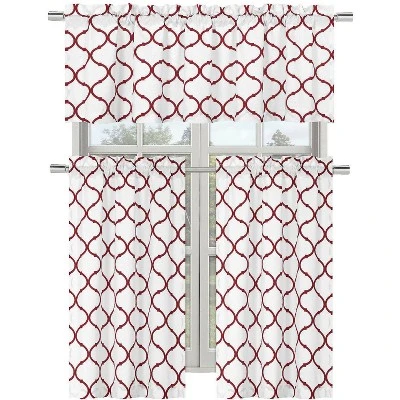 Kate Aurora Living Shabby Trellis 3 Piece Café Kitchen Curtain Tier And Valance Set 7 Kate Aurora Living Shabby Trellis 3 Piece Café Kitchen Curtain Tier And Valance Set - Image 7
