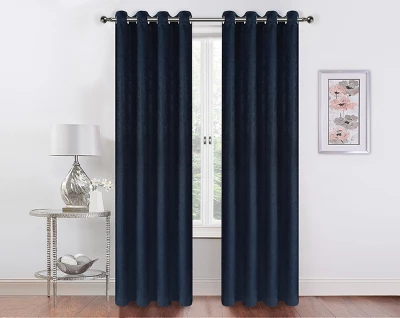 Kate Aurora 2 Pack Hotel Embossed Textured Light Filtering Grommet Top Window Curtain Panels 3 Kate Aurora 2 Pack Hotel Embossed Textured Light Filtering Grommet Top Window Curtain Panels - Image 3