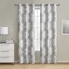 Kate Aurora Contemporary Living 2 Pack Geometric Blackout Grommet Curtains