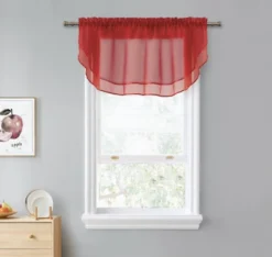 Kate Aurora Living Double Layered Sheer Rod Pocket Ascot Window Valances -Sweet Home Store GUEST 07810d6d 9004 440c 988a 6f4f4a9c22cb