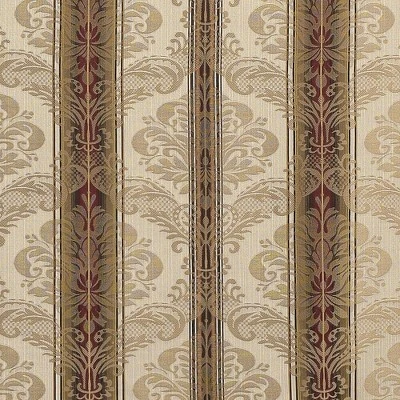 Kate Aurora 2 Piece Red Burgundy & Taupe Complete Damask Window Curtain Panels - 56 In. W X 84 In. L, Burgundy 3 Kate Aurora 2 Piece Red Burgundy & Taupe Complete Damask Window Curtain Panels - 56 In. W X 84 In. L, Burgundy - Image 3