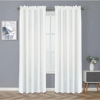Kate Aurora Basic Drape Light Filtering Woven Jacquard Thermal Single Rod Pocket Window Curtain Panel 5 Kate Aurora Basic Drape Light Filtering Woven Jacquard Thermal Single Rod Pocket Window Curtain Panel - Image 5