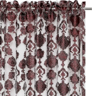 Moroccan Accents By Kate Aurora 1 Piece Rod Pocket Clipped Elegant Sheer Curtain Panel 1 Moroccan Accents By Kate Aurora 1 Piece Rod Pocket Clipped Elegant Sheer Curtain Panel