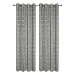 Kate Aurora 2 Piece Multi Color Modern Contempo Abstract Chenille Light Filtering Grommet Top Curtains -Sweet Home Store GUEST 100bf313 f5b9 4328 a26f 5a89e5b01cb8