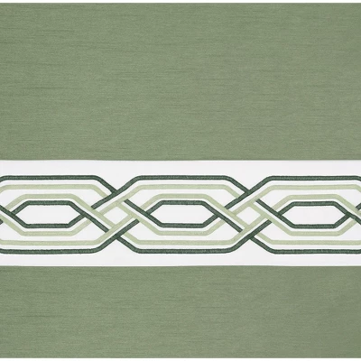 Kate Aurora Pacifico Rod Pocket Embroidered Window Valance 2 Kate Aurora Pacifico Rod Pocket Embroidered Window Valance - Image 2