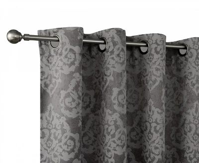 Kate Aurora 2 Pack Delaney Room Darkening Damask Print Grommet Curtain 1 Kate Aurora 2 Pack Delaney Room Darkening Damask Print Grommet Curtain