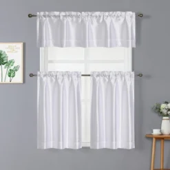 Kate Aurora Parisian Living Complete 3 Piece Lightweight Sheer Cafe Kitchen Curtain Tier & Valance Set -Sweet Home Store GUEST 1425a0bc f395 4f38 bd08 6b70802deb5b
