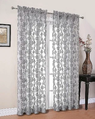 Moroccan Accents By Kate Aurora 1 Piece Rod Pocket Clipped Elegant Sheer Curtain Panel 11 Moroccan Accents By Kate Aurora 1 Piece Rod Pocket Clipped Elegant Sheer Curtain Panel - Image 11