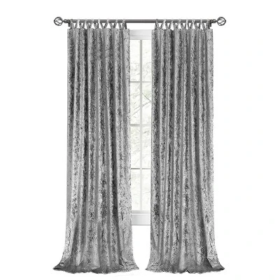 Kate Aurora Park Avenue 2 Piece Criss-Cross Tab Top Velvet Window Curtain Panels 1 Kate Aurora Park Avenue 2 Piece Criss-Cross Tab Top Velvet Window Curtain Panels