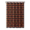Kate Aurora Halloween Accents Black & Orange Spooky Jack O' Lanterns Fabric Shower Curtain - Standard Size