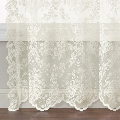 Kate Aurora Shabby Living Lena Floral Lace Complete Kitchen Curtain Tier & Swag Set 1 Kate Aurora Shabby Living Lena Floral Lace Complete Kitchen Curtain Tier & Swag Set