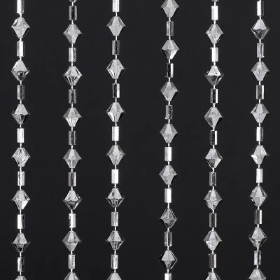 Kate Aurora Luxurious Jaeger Rod Pocket Acrylic Beaded Single Window Curtain Panel 4 Kate Aurora Luxurious Jaeger Rod Pocket Acrylic Beaded Single Window Curtain Panel - Image 4