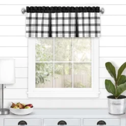 Kate Aurora Windowpane Plaid Country Farmhouse Rod Pocket Window Valance -Sweet Home Store GUEST 1ab02559 05cb 4b62 97c8 45b9ca9ae54f