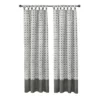 Kate Aurora 2 Pack: Modern Chic Geometric Tab Top Window Curtain Panels