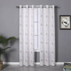 Kate Aurora Floral Embroidered Double Layered Sheer Grommet Curtains -Sweet Home Store GUEST 20d370fc 9211 4267 ab2d a675e7c3ff59