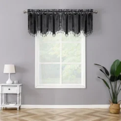 Kate Aurora Royal Living 2 Pack Beaded Tassel Trimmed Rod Pocket Velvet Window Valances -Sweet Home Store GUEST 25b388aa 1b22 43a7 b961 98645b623bac
