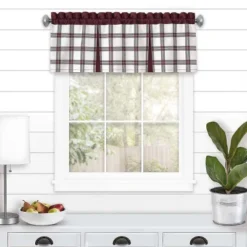 Kate Aurora Windowpane Plaid Country Farmhouse Rod Pocket Window Valance -Sweet Home Store GUEST 279e27b5 0e26 40a4 b22a 13dad1feba52