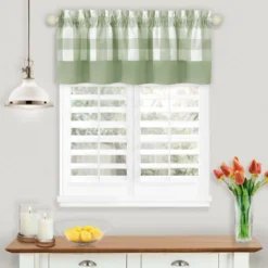 Kate Aurora Modern Farmhouse Buffalo Plaid Checkered Rod Pocket Window Valance 11 Kate Aurora Modern Farmhouse Buffalo Plaid Checkered Rod Pocket Window Valance -Sweet Home Store GUEST 28e46f94 728f 4863 aef9 66a010b18e08