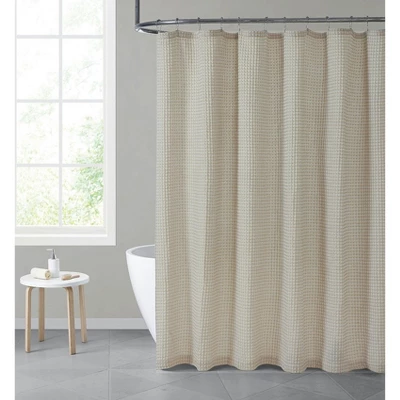 Hotel Collection Premium Waffle Weave Mold & Mildew Resistant Fabric Shower Curtain By Kate Aurora 5 Hotel Collection Premium Waffle Weave Mold & Mildew Resistant Fabric Shower Curtain By Kate Aurora - Image 5