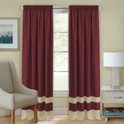 Kate Aurora 2 Pack Shabby Linen Farmhouse Sheer Flax Window Curtains
