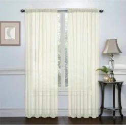 Kate Aurora Basic 2 Pack Sheer Voile Home Window Curtains -Sweet Home Store GUEST 30081772 c6b9 4da1 82e1 1550c303c8d6