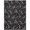 Kate Aurora Ultra Soft & Plush Oversized Orange & Black Halloween Spooky Skeletons Accent Throw Blanket - 50 In. W X 70 In. L