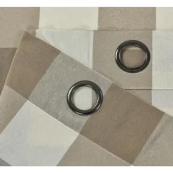 Kate Aurora Country Farmhouse Living Classic Buffalo Plaid Checkered Single Grommet Top Window Curtain Panel