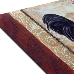 Kate Aurora Montauk Accents Country Barn Farmhouse Rooster Welcome Outdoor Rubber Entrance Mat 18x30 - Morning Call