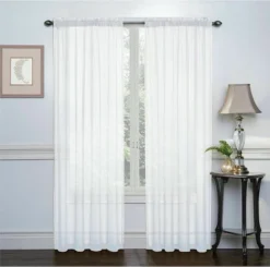 Kate Aurora Basic 2 Pack Sheer Voile Home Window Curtains -Sweet Home Store GUEST 335adf8b 0c51 43a9 81ad 0c96c7e965cd