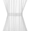 Kate Aurora Luxurious Batiste Sheer French Door Curtain Panel With Tieback