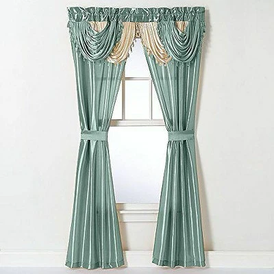 Kate Aurora Satin Semi Sheer Complete 5 Piece Window In A Bag Attached Curtain Set 6 Kate Aurora Satin Semi Sheer Complete 5 Piece Window In A Bag Attached Curtain Set - Image 6