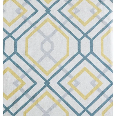 Kate Aurora Coordinating 4 Piece Geometric & Solid Grommet Top Window Curtain Set 3 Kate Aurora Coordinating 4 Piece Geometric & Solid Grommet Top Window Curtain Set - Image 3