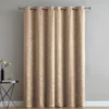 Kate Aurora Chic Living 2 Pack Floral Leaves Embossed Room Darkening Grommet Top Curtain Panels - 84 In. Long