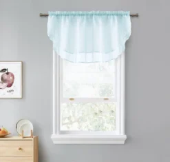Kate Aurora Living Double Layered Sheer Rod Pocket Ascot Window Valances -Sweet Home Store GUEST 3b9a6bb4 eca9 43ce 9229 af571a614611