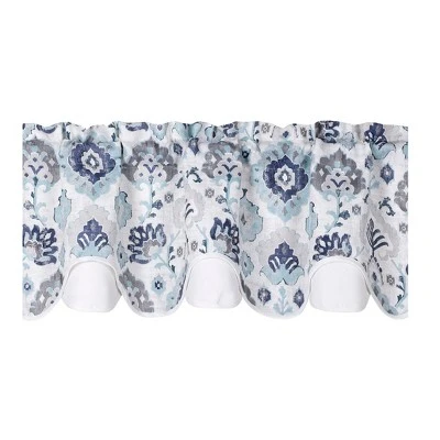 Kate Aurora Contemporary Influencer Water Color Damask Medallion Rod Pocket Window Valance 3 Kate Aurora Contemporary Influencer Water Color Damask Medallion Rod Pocket Window Valance - Image 3
