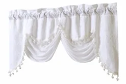 Kate Aurora Georgina Ultra Luxurious Raised Jacquard And Fringed Trimmed Austrian Window Valance -Sweet Home Store GUEST 3eae5e30 9be6 4aaf a1f4 0ed2f2395d69