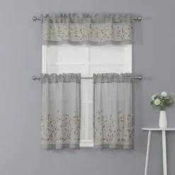 Kate Aurora Shabby Sheer Embroidered Complete 3 Piece Floral Rod Pocket Cafe Kitchen Curtain Tier & Valance Set 17 Kate Aurora Shabby Sheer Embroidered Complete 3 Piece Floral Rod Pocket Cafe Kitchen Curtain Tier & Valance Set -Sweet Home Store GUEST 41a3e852 847a 4168 91e6 9ea92e33b0d5