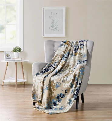 Kate Aurora Modern Floral Ultra Soft & Plush Throw Blanket Cover - 50 In. W X 70 In. L 1 Kate Aurora Modern Floral Ultra Soft & Plush Throw Blanket Cover - 50 In. W X 70 In. L