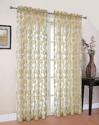 Moroccan Accents By Kate Aurora 1 Piece Rod Pocket Clipped Elegant Sheer Curtain Panel 6 Moroccan Accents By Kate Aurora 1 Piece Rod Pocket Clipped Elegant Sheer Curtain Panel - Image 6