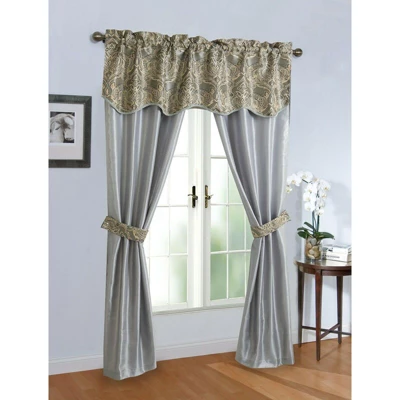 Kate Aurora Complete 5 Pc. Sheer Window In A Bag Curtain & Valance Set 4 Kate Aurora Complete 5 Pc. Sheer Window In A Bag Curtain & Valance Set - Image 4
