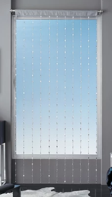 Kate Aurora Luxurious Jaeger Rod Pocket Acrylic Beaded Single Window Curtain Panel 7 Kate Aurora Luxurious Jaeger Rod Pocket Acrylic Beaded Single Window Curtain Panel - Image 7