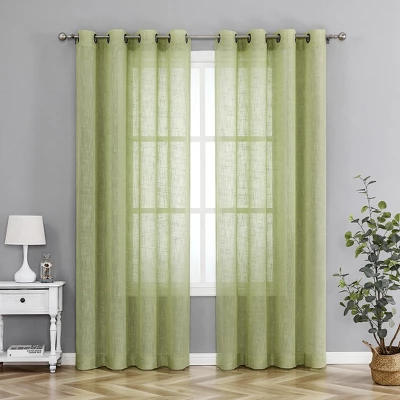 Kate Aurora 2 Pack Lux Thread Premium Woven Grommet Top Sheer Curtain Panels 11 Kate Aurora 2 Pack Lux Thread Premium Woven Grommet Top Sheer Curtain Panels - Image 11