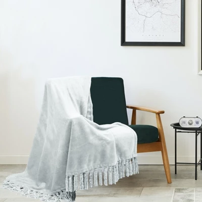 Kate Aurora Ultra Soft & Plush Fringed Oversized Accent Fleece Throw Blanket Cover - 50 In. W X 70 In. L 4 Kate Aurora Ultra Soft & Plush Fringed Oversized Accent Fleece Throw Blanket Cover - 50 In. W X 70 In. L - Image 4