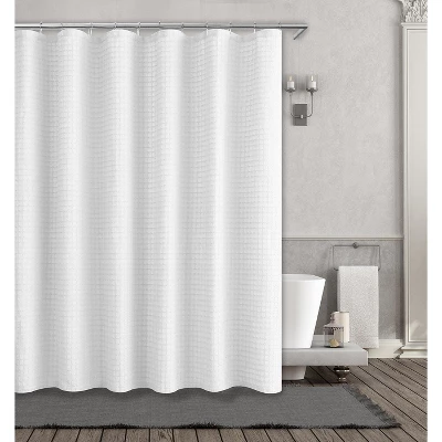 Kate Aurora Spa Collection Modern Waffle Fabric Shower Curtain - Standard Size 3 Kate Aurora Spa Collection Modern Waffle Fabric Shower Curtain - Standard Size - Image 3