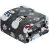 Kate Aurora Living Gray Snowman Ultra Soft & Plush Hypoallergenic Christmas Throw Blanket Cover