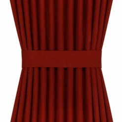 Kate Aurora Country Farmhouse Living Solid Colored Semi Sheer Single Door Curtain Panel With Tieback