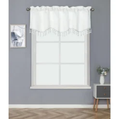 Kate Aurora Luxurious Solid Colored Scalloped Rod Pocket Window Valance With Crystal Beaded Trim 15 Kate Aurora Luxurious Solid Colored Scalloped Rod Pocket Window Valance With Crystal Beaded Trim -Sweet Home Store GUEST 5807b84c 3af6 476f 9678 9aef605c0790
