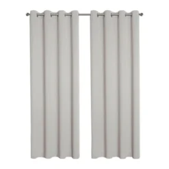 Kate Aurora Kate Aurora 2 Piece Solid Colored Room Darkening Grommet Top Thermal Window Curtain Panels