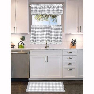 Kate Aurora Country Farmhouse Gray & White Oversized Premium Anti Fatigue Memory Foam Kitchen Floor Mat - 18" (W) X 30" (L) 2 Kate Aurora Country Farmhouse Gray & White Oversized Premium Anti Fatigue Memory Foam Kitchen Floor Mat - 18" (W) X 30" (L) - Image 2
